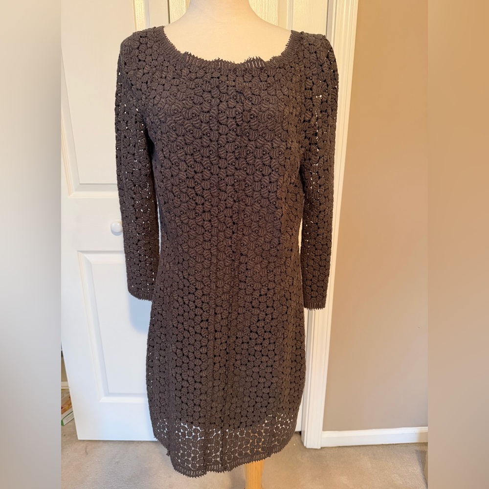 Diane Von Furstenberg Dark gray Crochet Dress